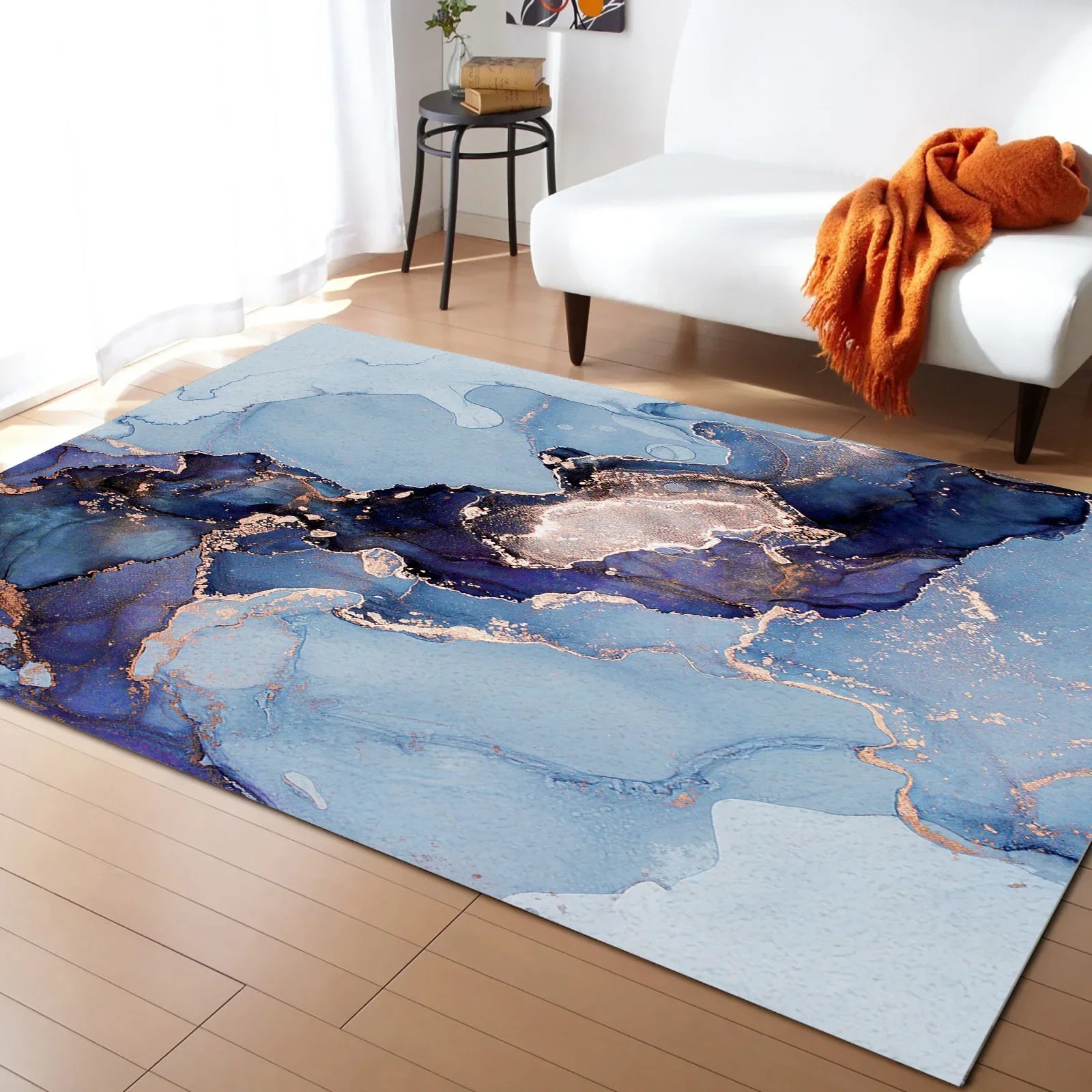 tapis moderne turquoise