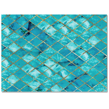 tapis moderne turquoise