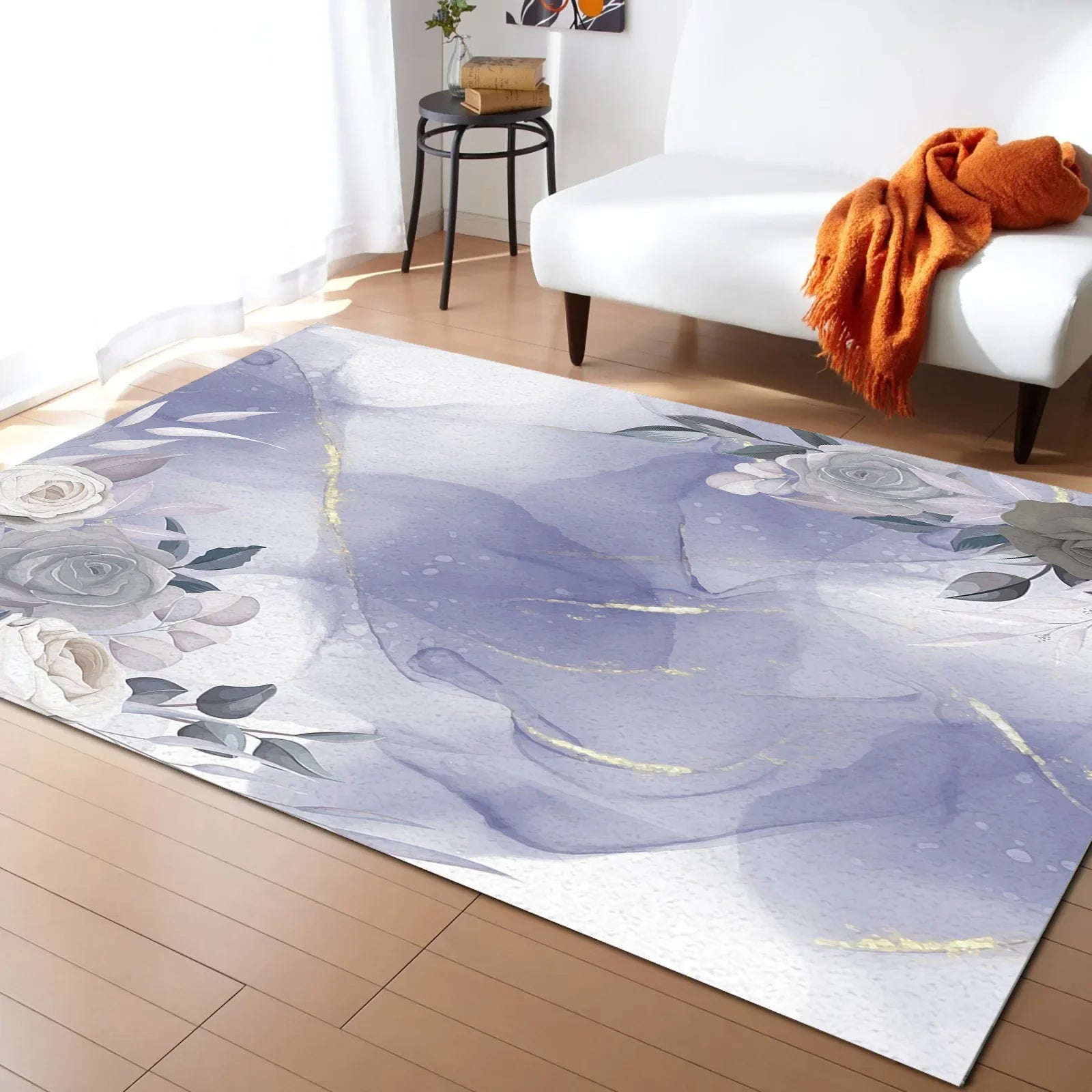 tapis moderne turquoise