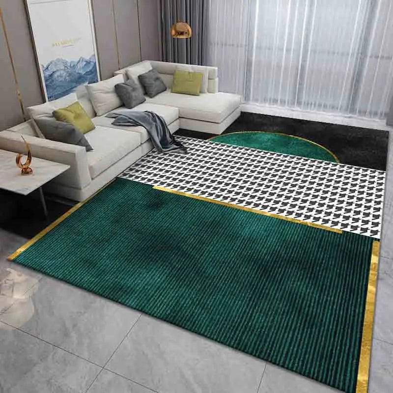 tapis moderne vert