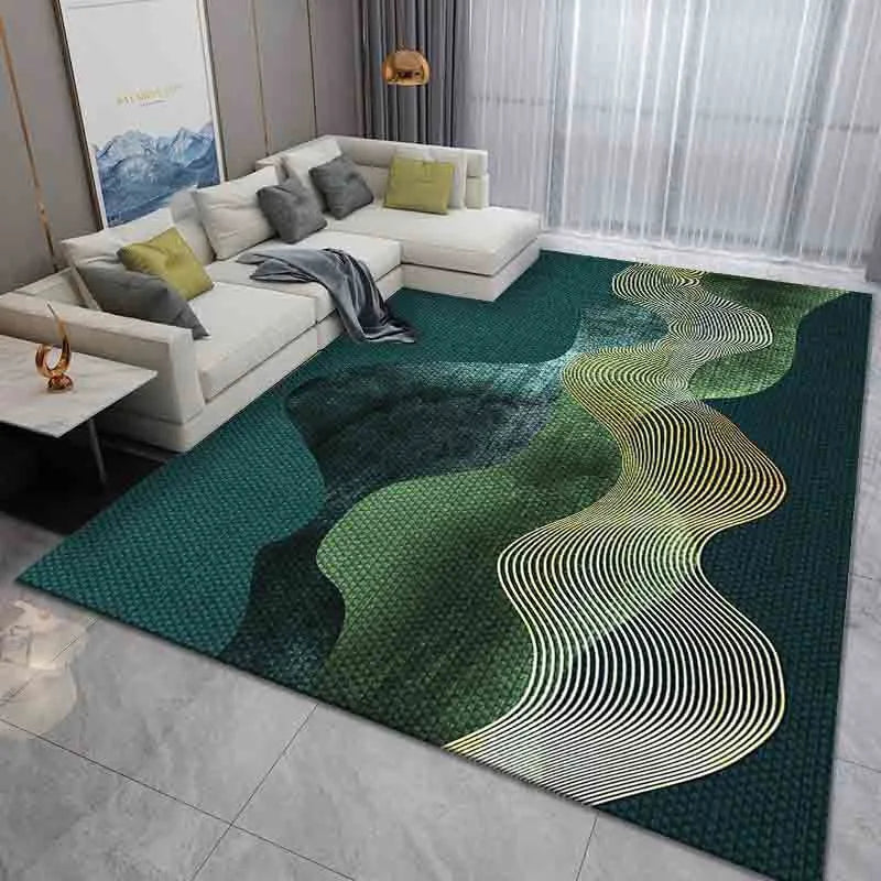 tapis moderne vert