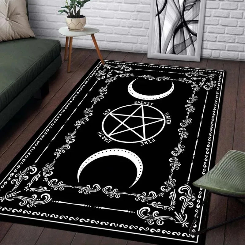 tapis noir moderne