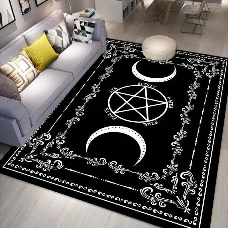 tapis noir moderne