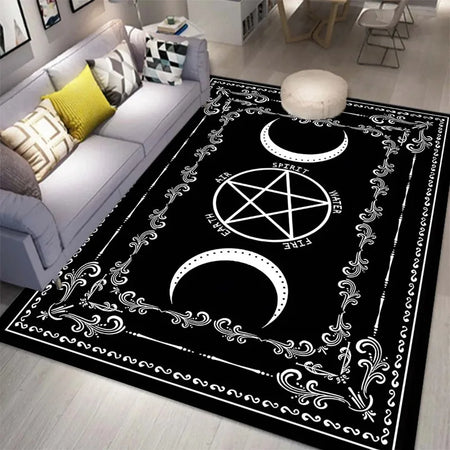 tapis noir moderne