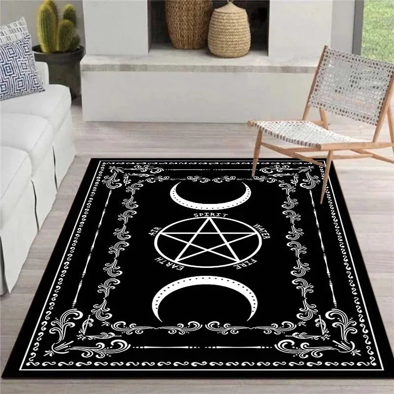 tapis noir moderne