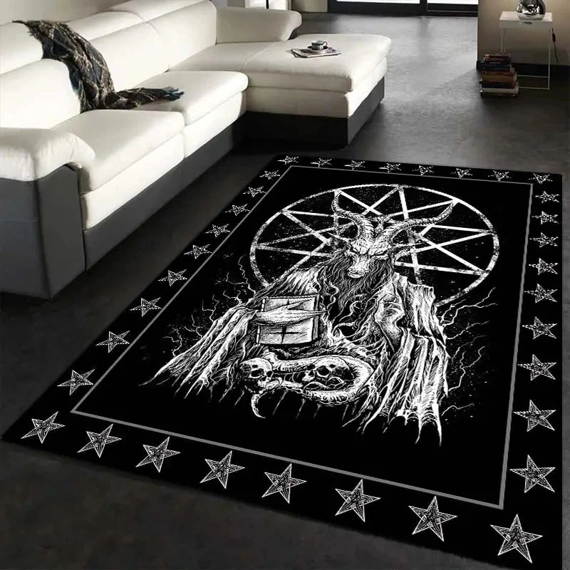 tapis noir moderne