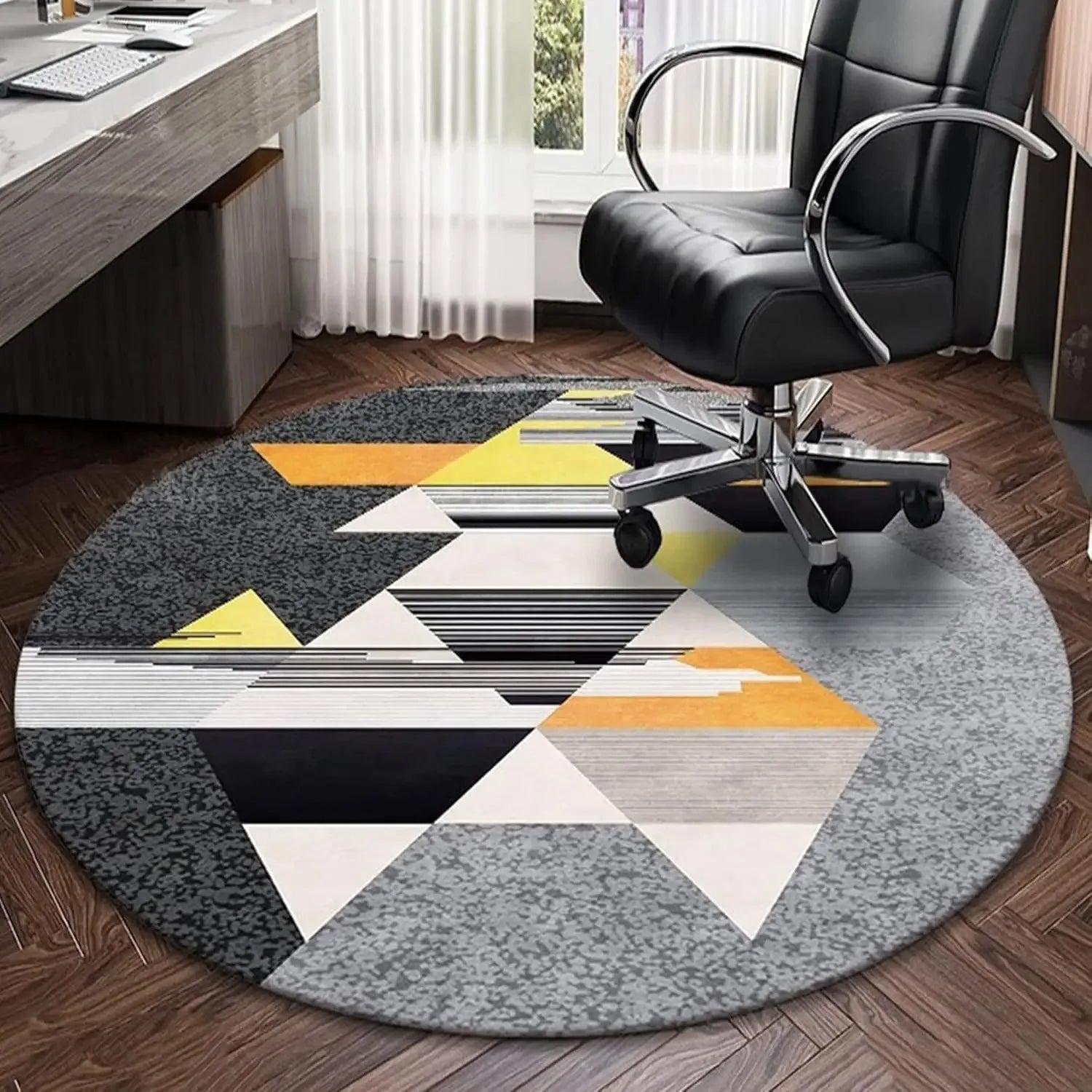 tapis rond moderne