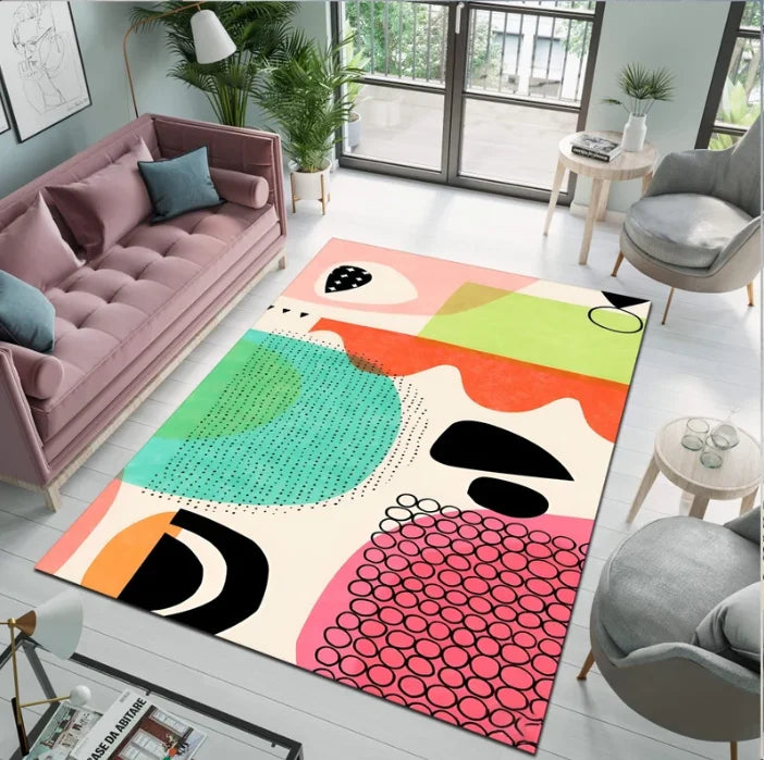 tapis salon moderne coloré
