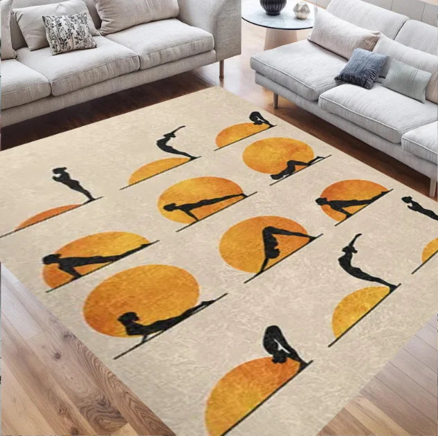 tapis salon moderne coloré
