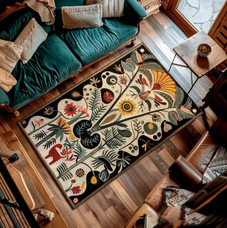 tapis salon moderne coloré